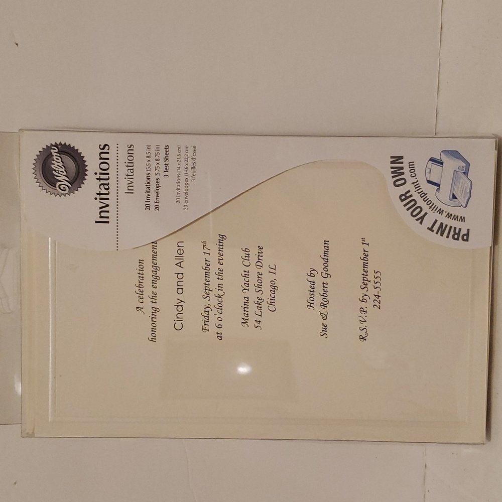 40 Wilton Print Your Own Invitations
